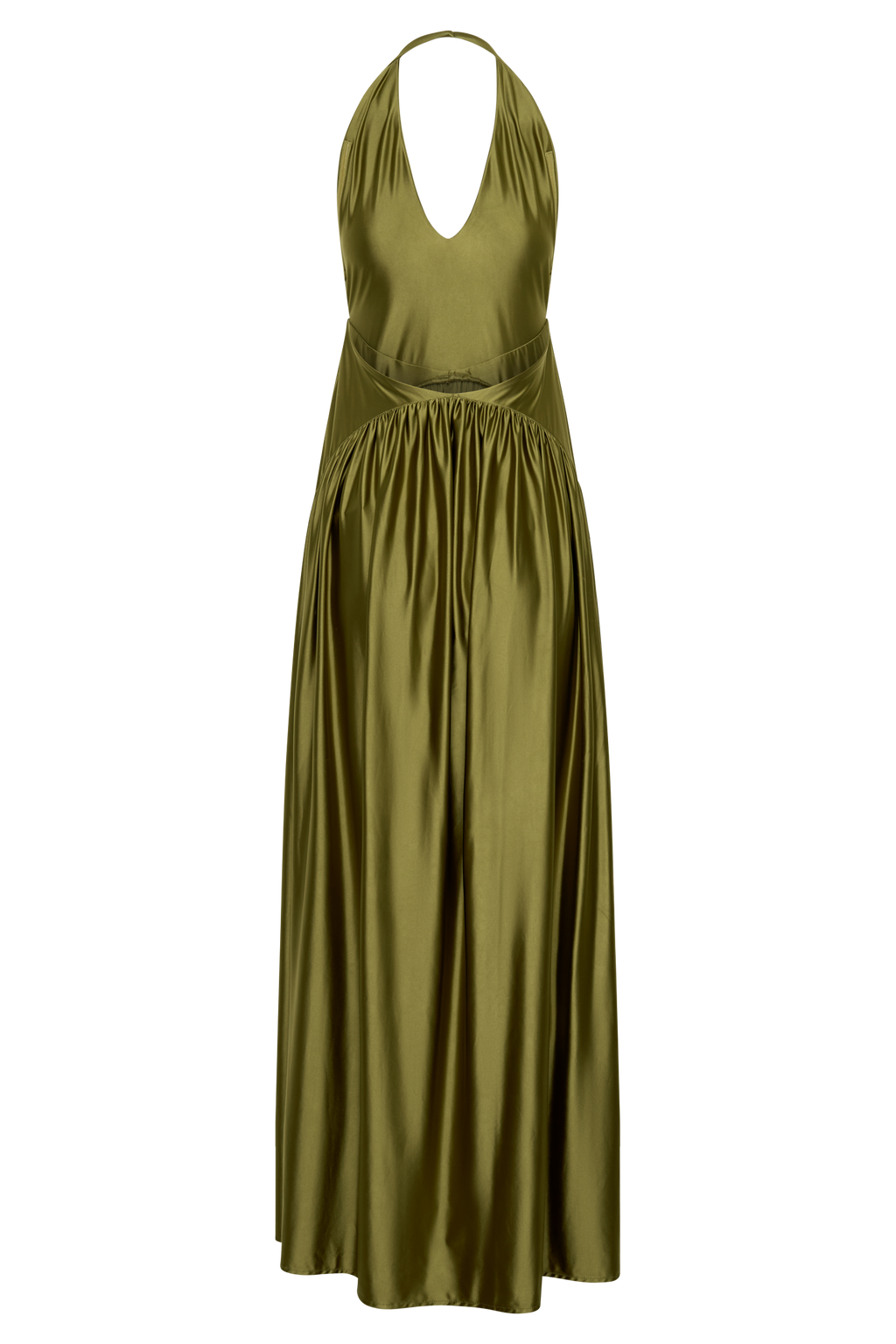 Halter Maxi Dress - Olive