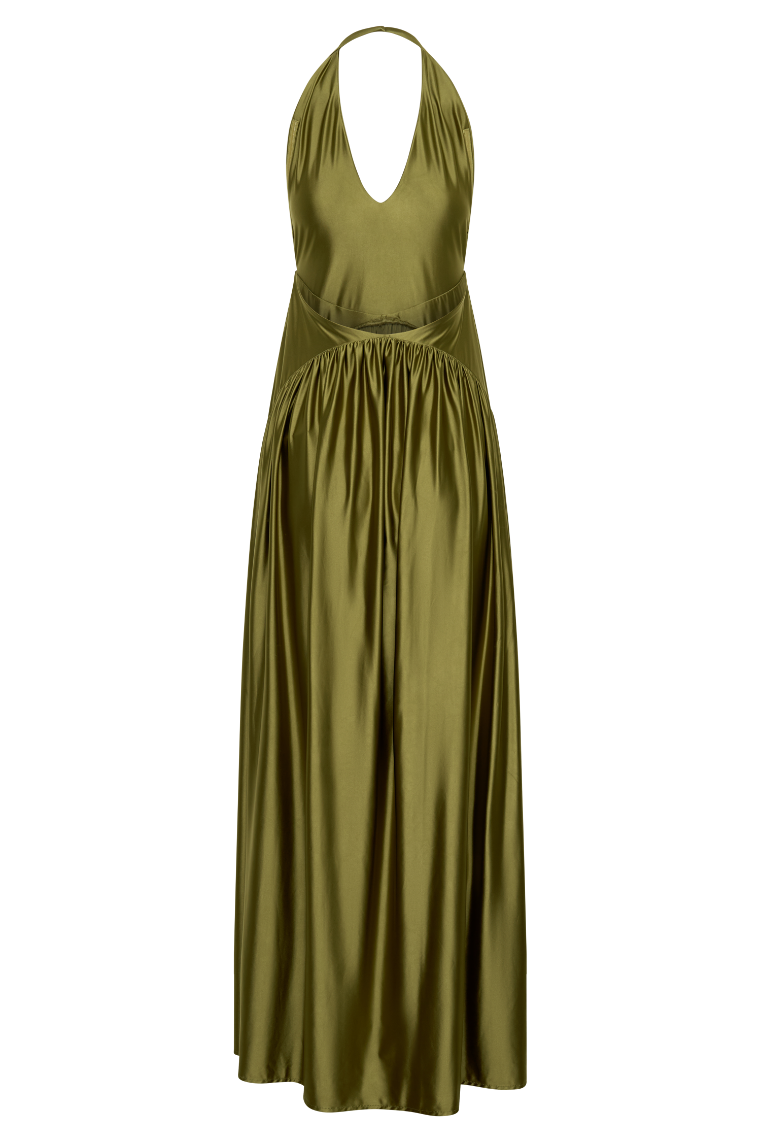 Halter Maxi Dress - Olive