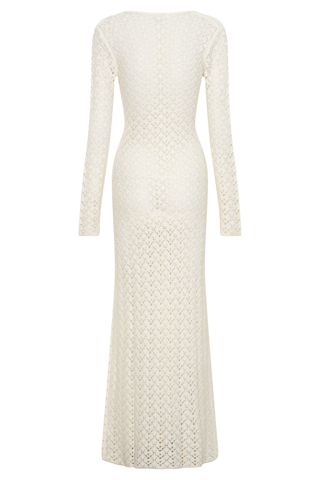 Crochet Knit Maxi Dress - Ivory