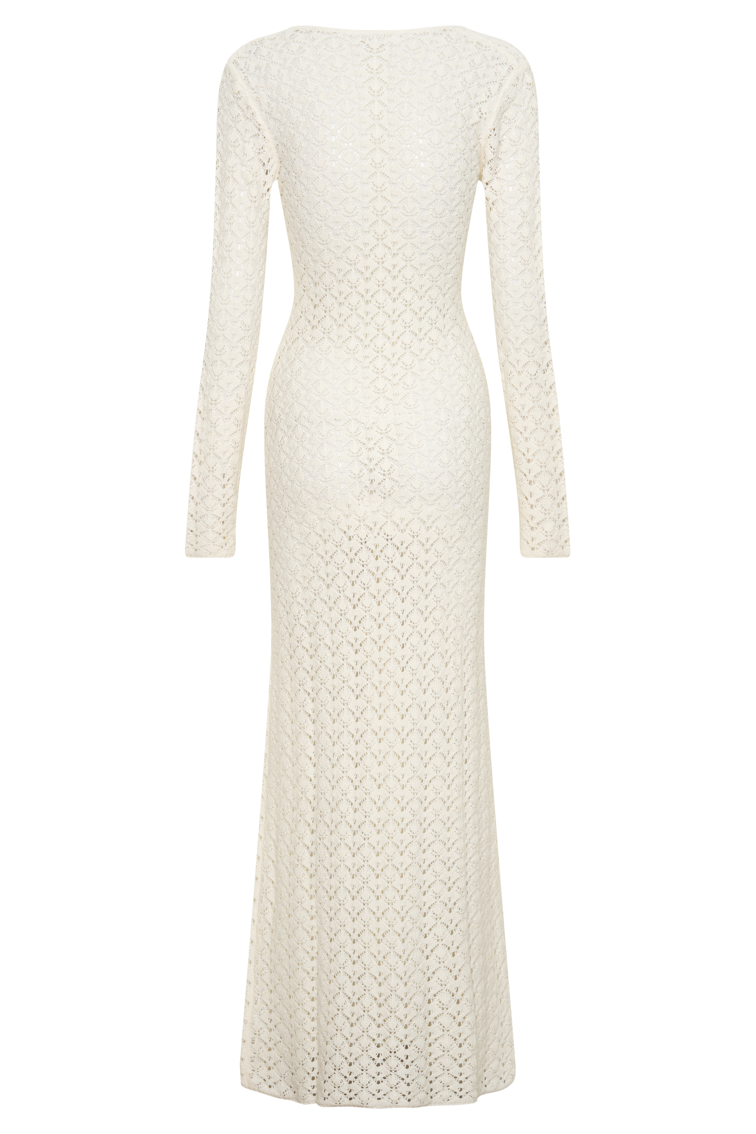 Crochet Knit Maxi Dress - Ivory