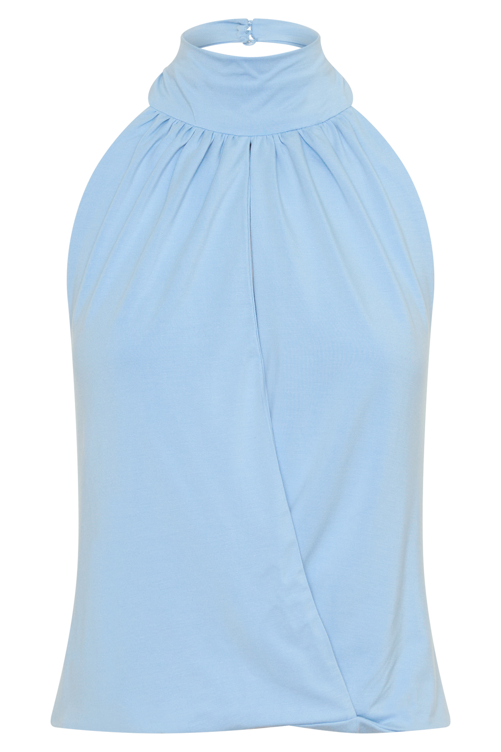 Mouwloze haltertop van viscose - Blauw