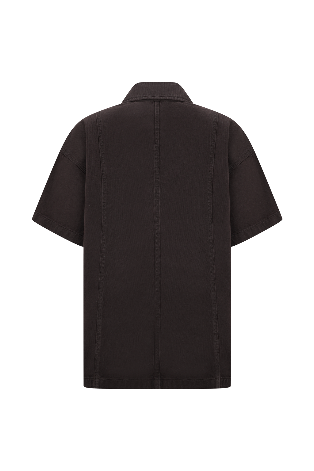 Oversized Denim Shirt - Chocolate