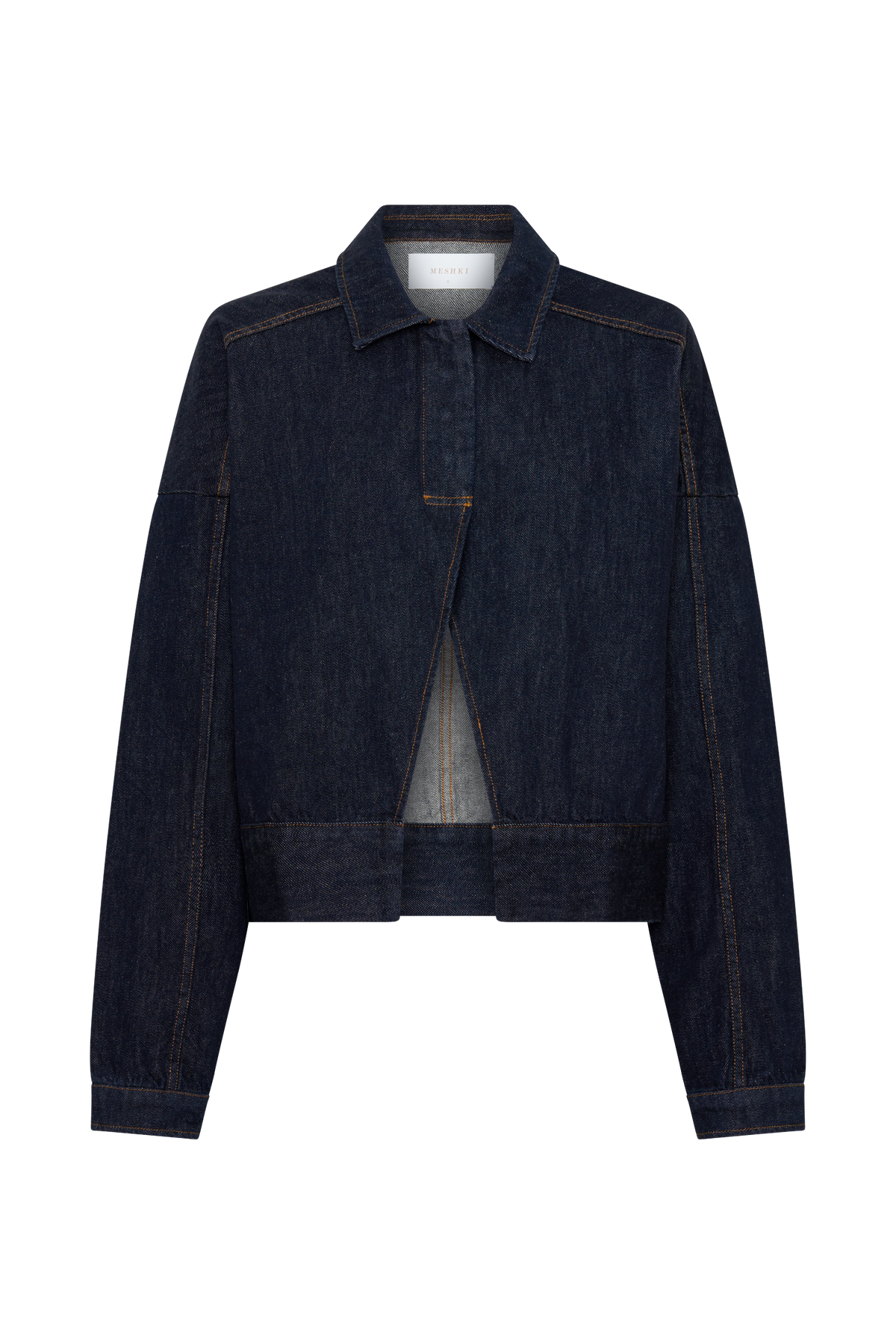 Oversized Jacket Top - Washed Indigo Blue