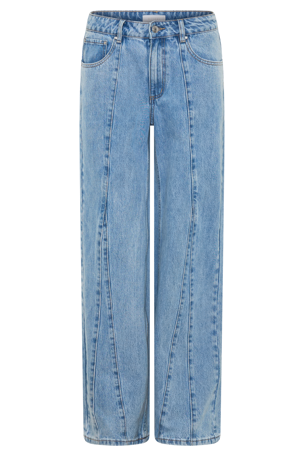 Spijkerjeans met wijde pijpen en normale taille - klassiek blauw