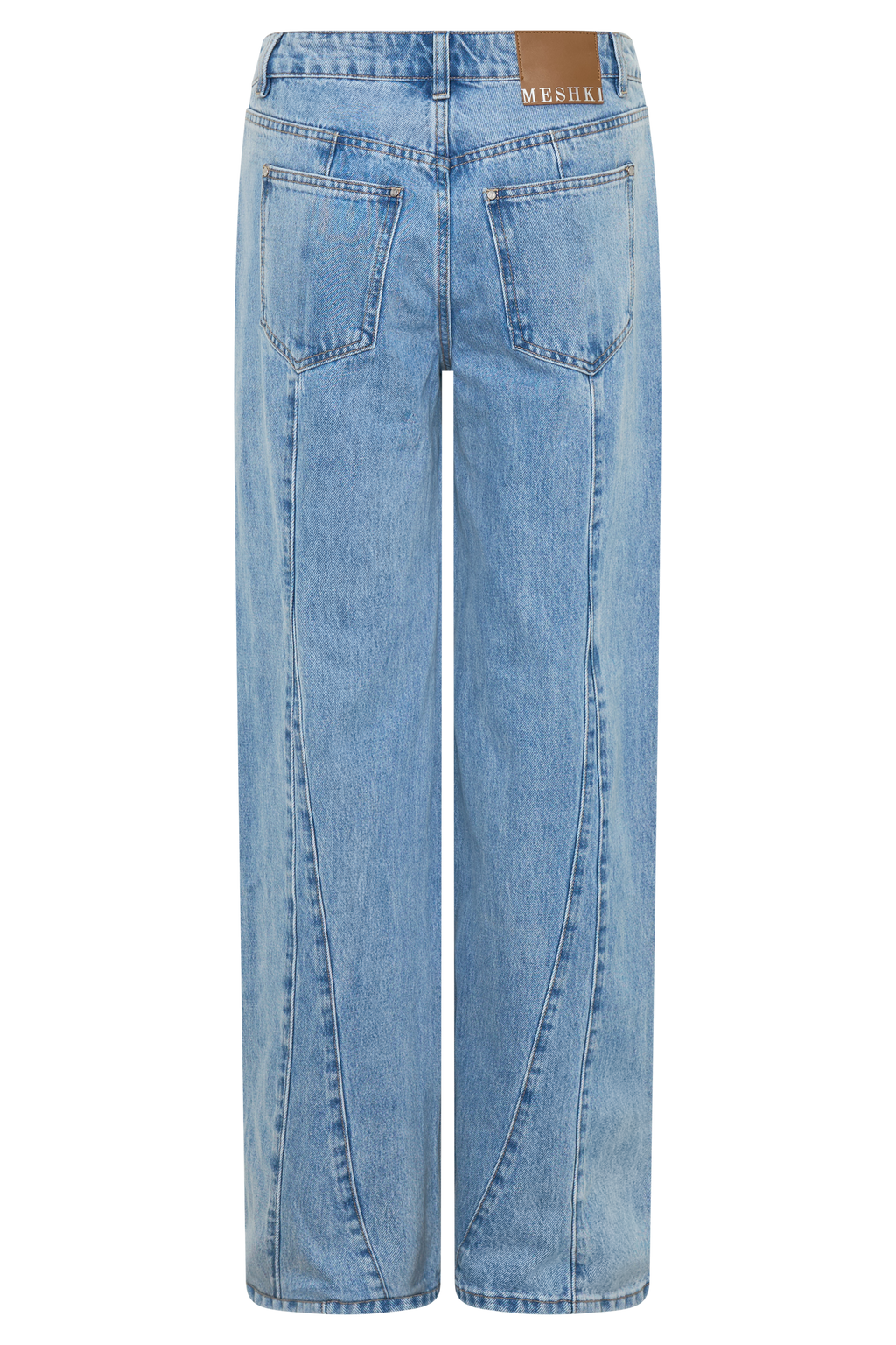 Spijkerjeans met wijde pijpen en normale taille - klassiek blauw