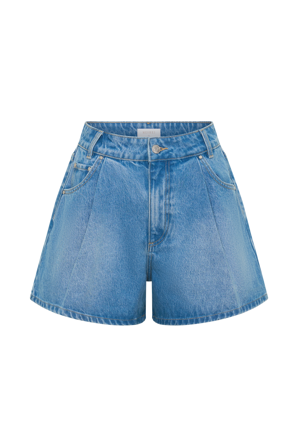 A-Line Denim Shorts - Summer Blue