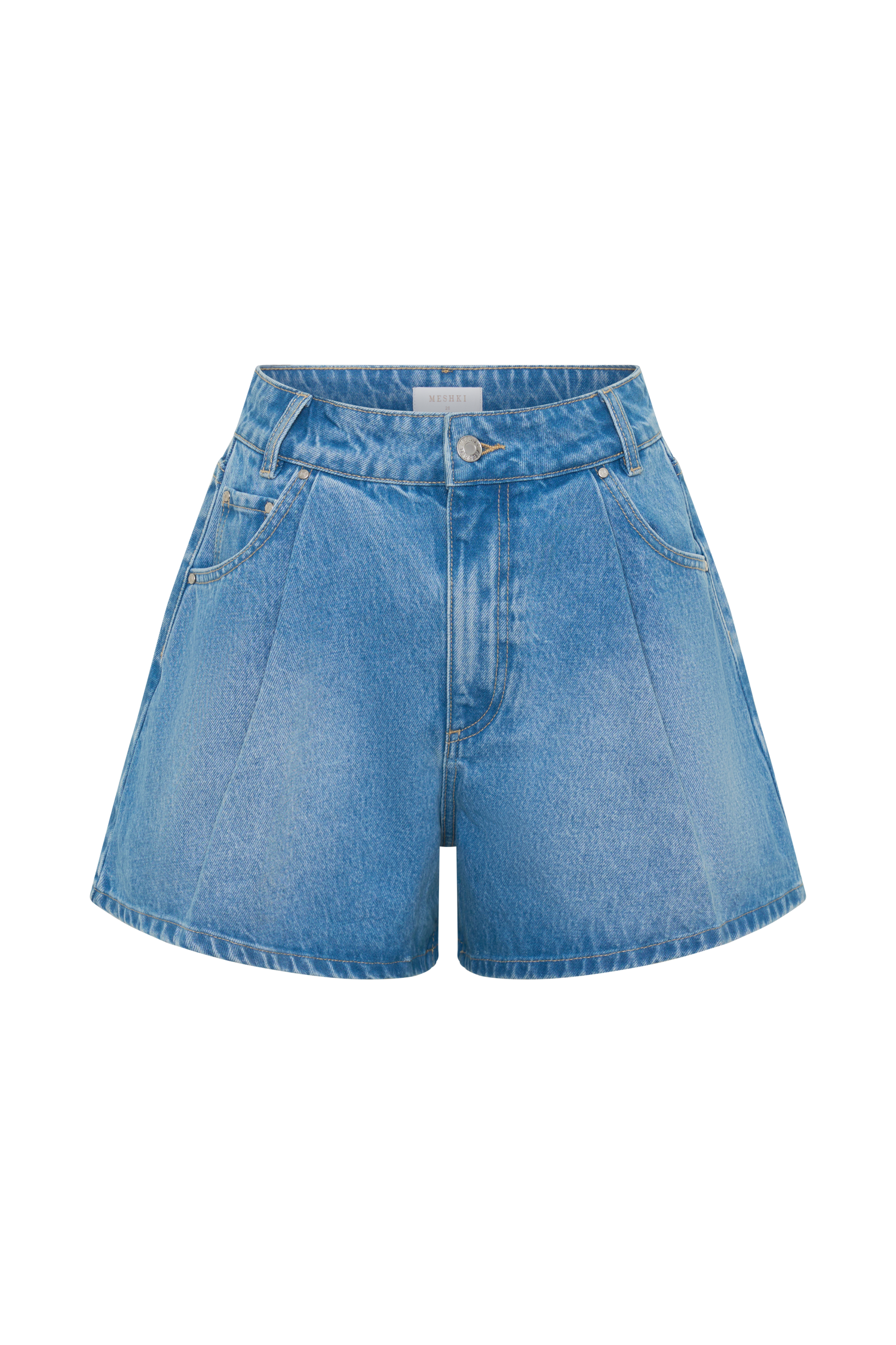 A-Line Denim Shorts - Summer Blue